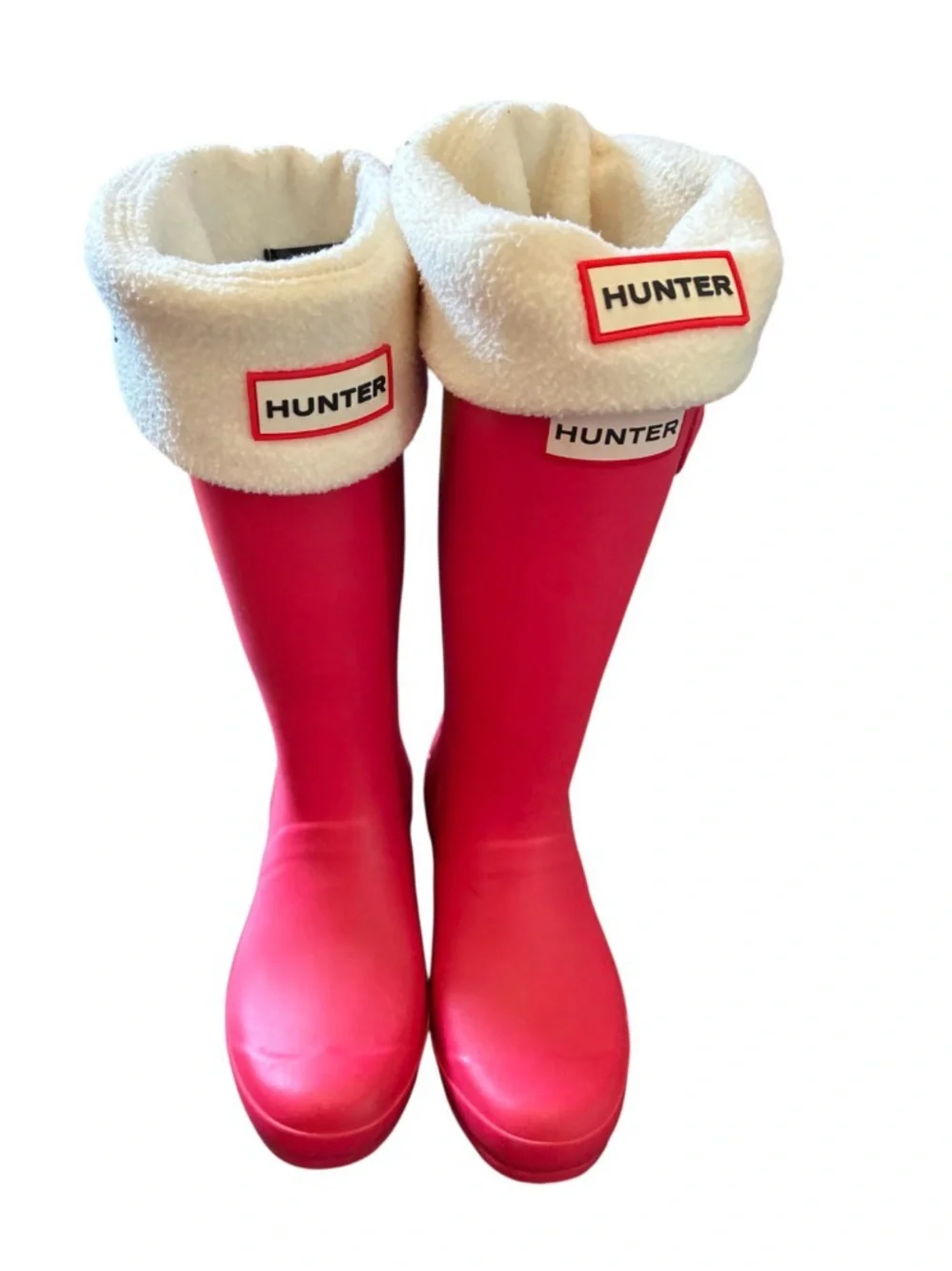 Authentic Hunter Wellington designer tall rubber rain boots Sz 2 little girls